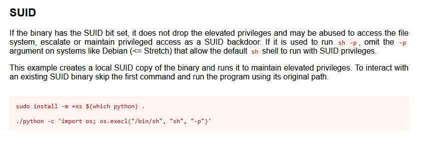 Python SUID
